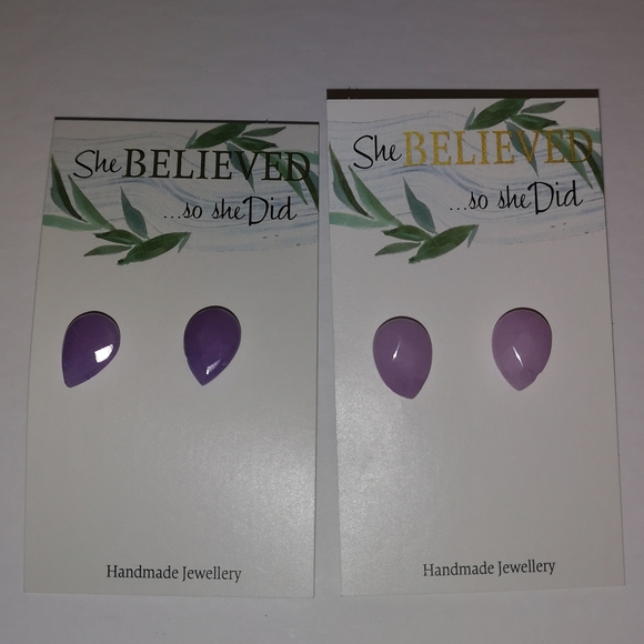 *FREE Add-On* Purple Stud Earrings - Picture 3 of 5